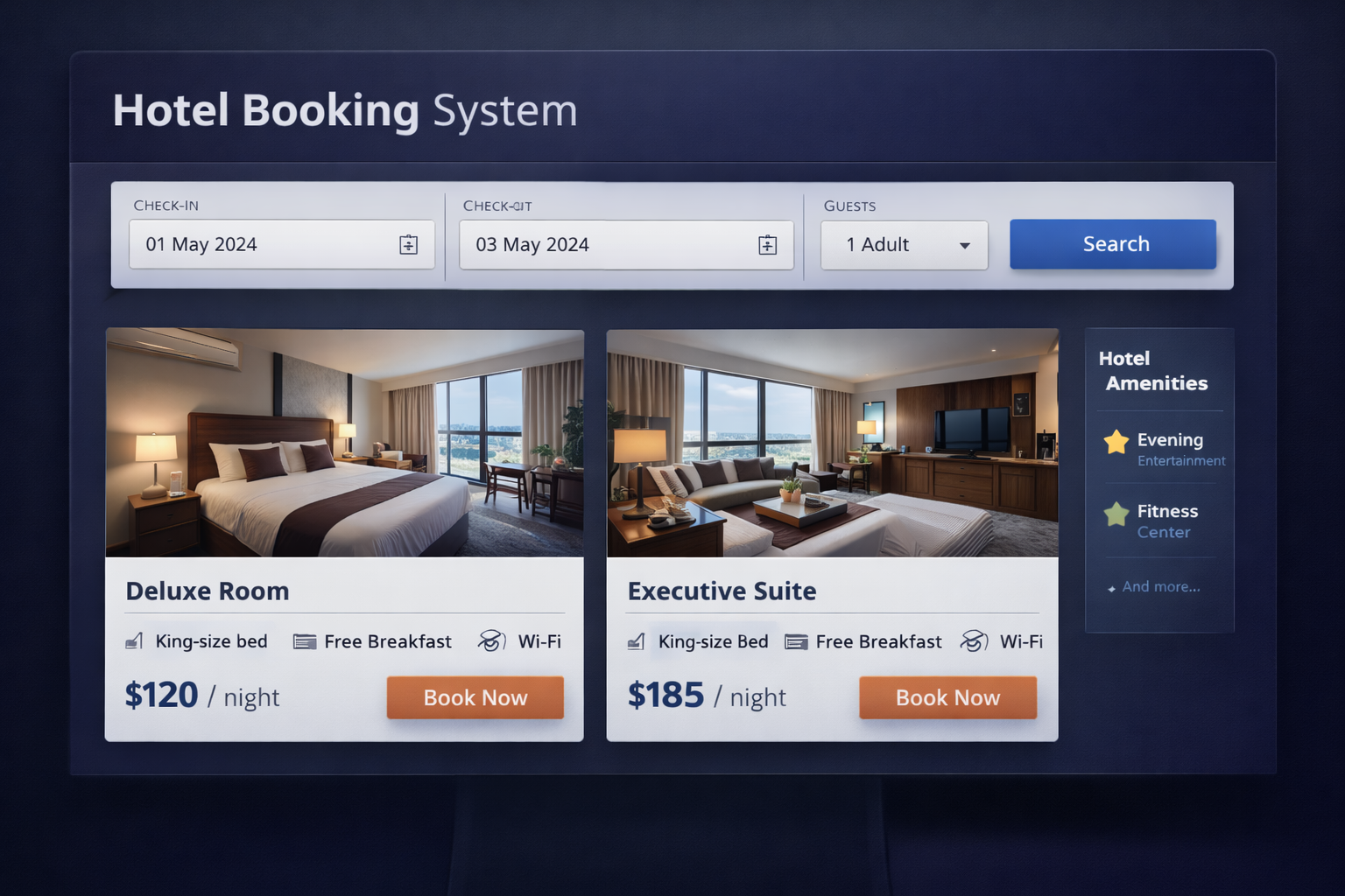 Hotel Booking System project cover